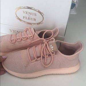 Lightly worn pink adidas sneakers